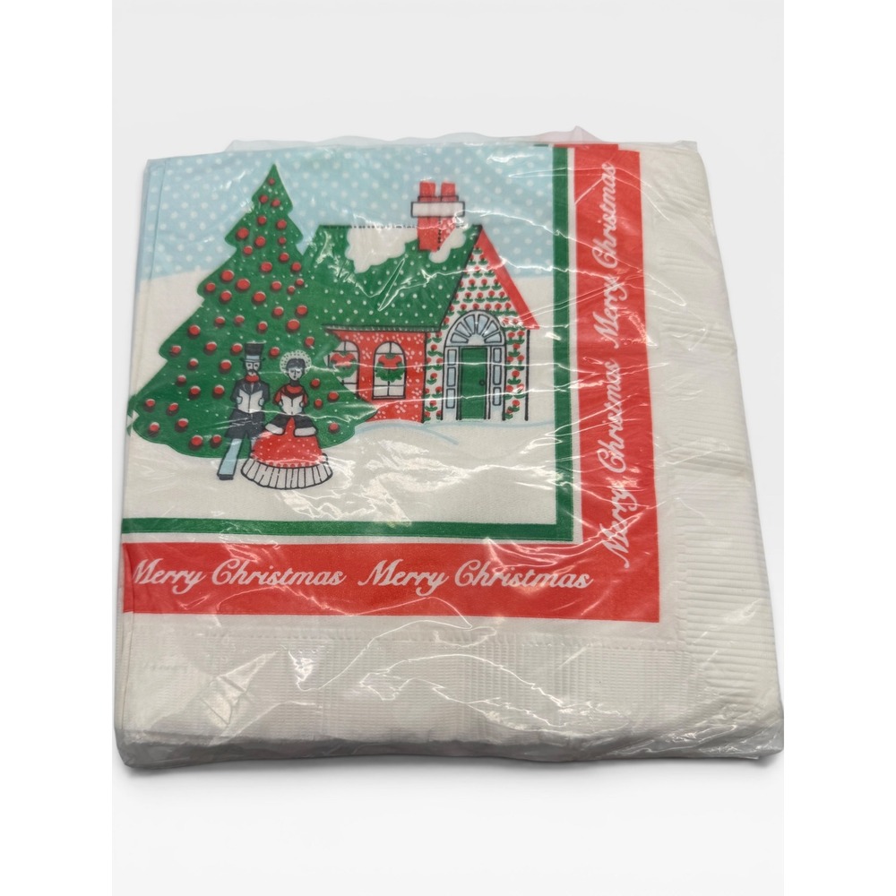 Vtg American Greetings Christmas Carolers Luncheon Napkins 20ct 3-Ply Sealed 70s